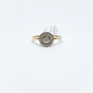 Anillo Doble Circulo de Diamantes