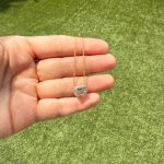 Collar Aguamarina Con Halo De Diamantes