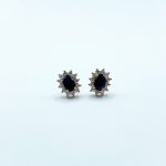 Aretes Lady Di Zafiro con Diamantes
