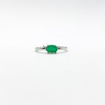 Anillo Con Esmeralda Oval