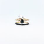Anillo Gota de Diamante Negro con Churumbela