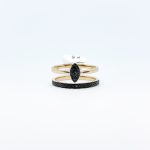 Anillo Doble de Diamantes Negros
