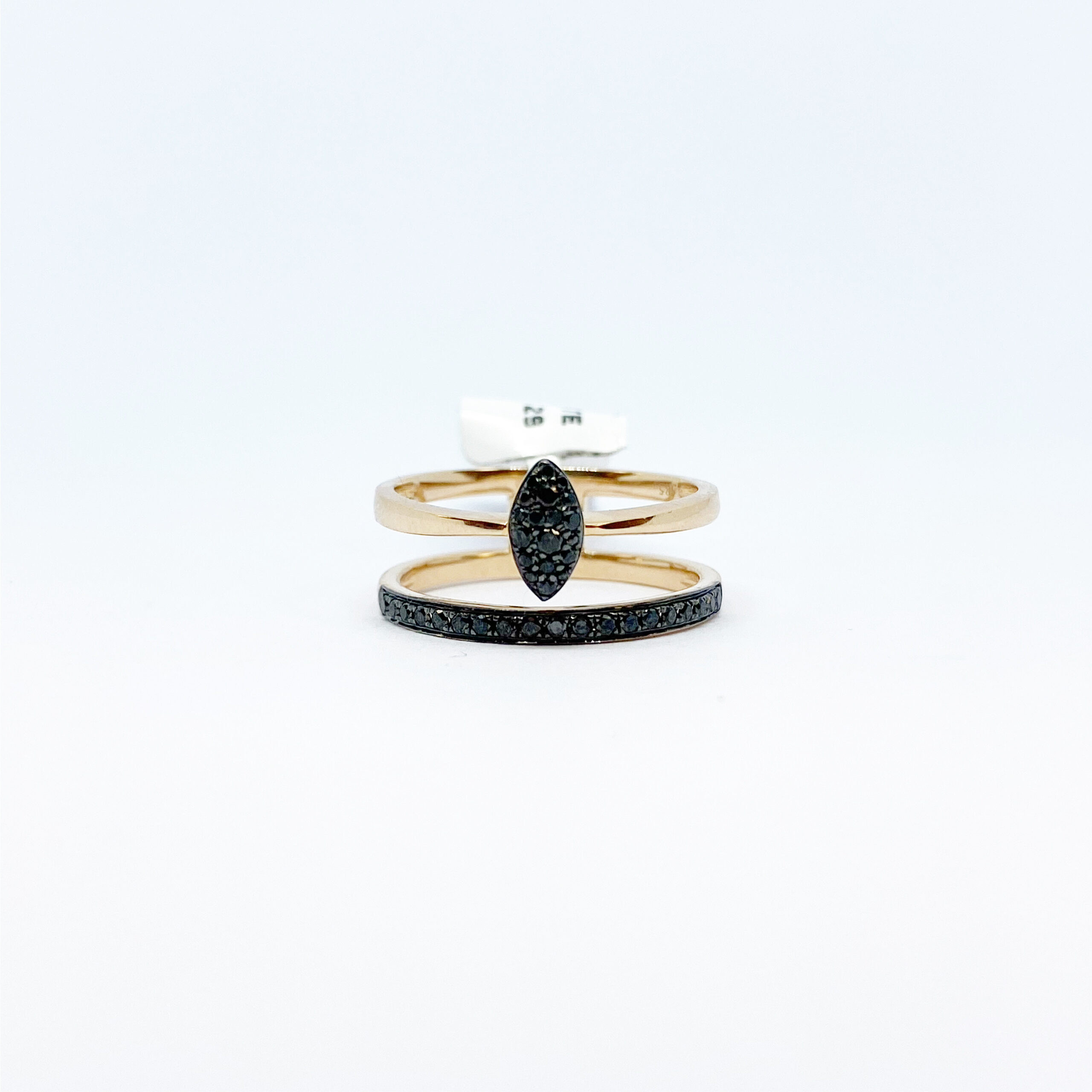 Anillo Doble de Diamantes Negros