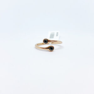 Anillo Doble Diamante Negro