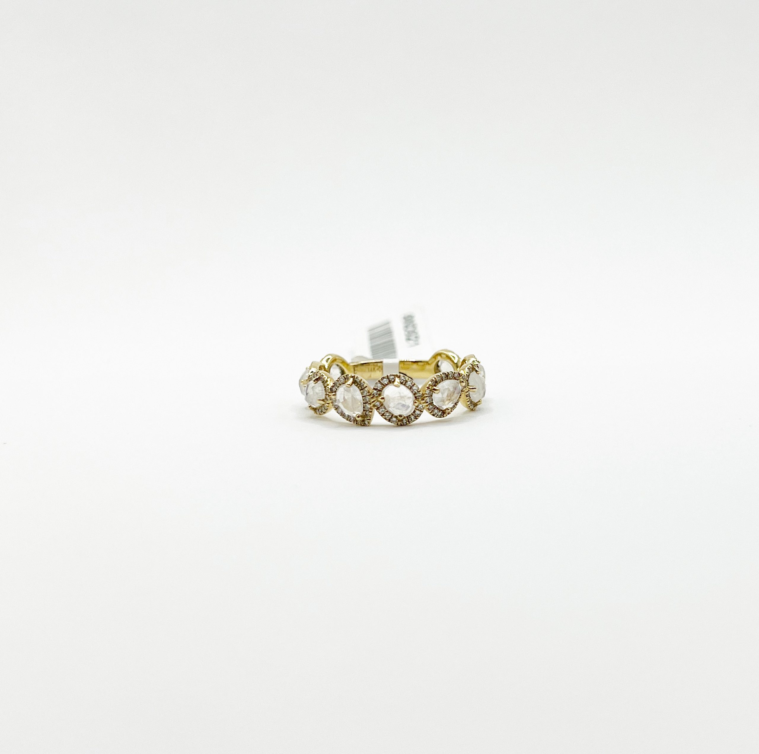 Anillo Lajas de Moonstone con Diamantes