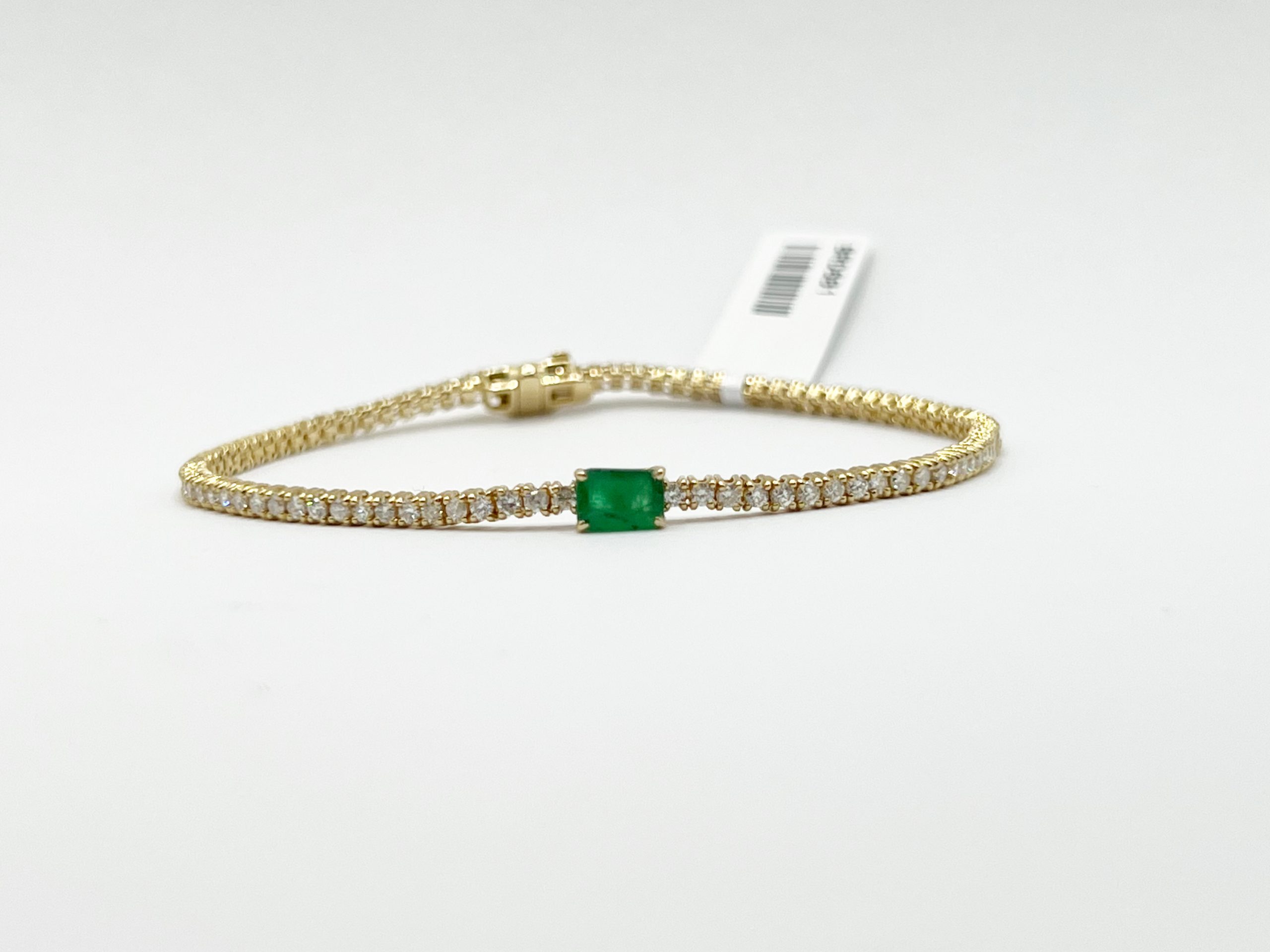 Pulsera Tennis Diamante con Esmeralda