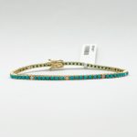 Pulsera Tennis Turquesa con Diamantes