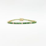 Pulsera Tennis Esmeralda con Diamantes