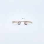 Brazalete Cuadro y Gota Morganita con Diamante