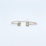 Brazalete Cuadro y Gota Peridoto con Diamante