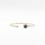 Brazalete Cuadro Zafiro Con Diamantes