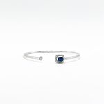 Brazalete Cuadro Zafiro Con Diamantes