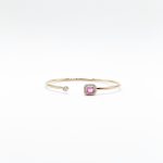 Brazalete Cuadro Zafiro Rosa con Diamante