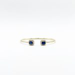 Brazalete Doble Cuadro Zafiro con Diamantes