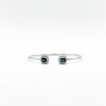 Brazalete Doble Cuadro Zafiro con Diamantes