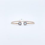 Brazalete Doble Gota Aguamarina con Diamante