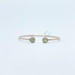 Brazalete Doble Gota Peridoto con Diamante