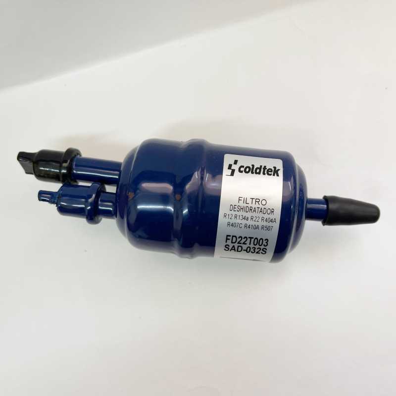 FILTRO DESHIDRATADOR DE PIEDRA SOLDABLE 2 ENTRADAS 1 SALIDA R134a R22 R404A R410A