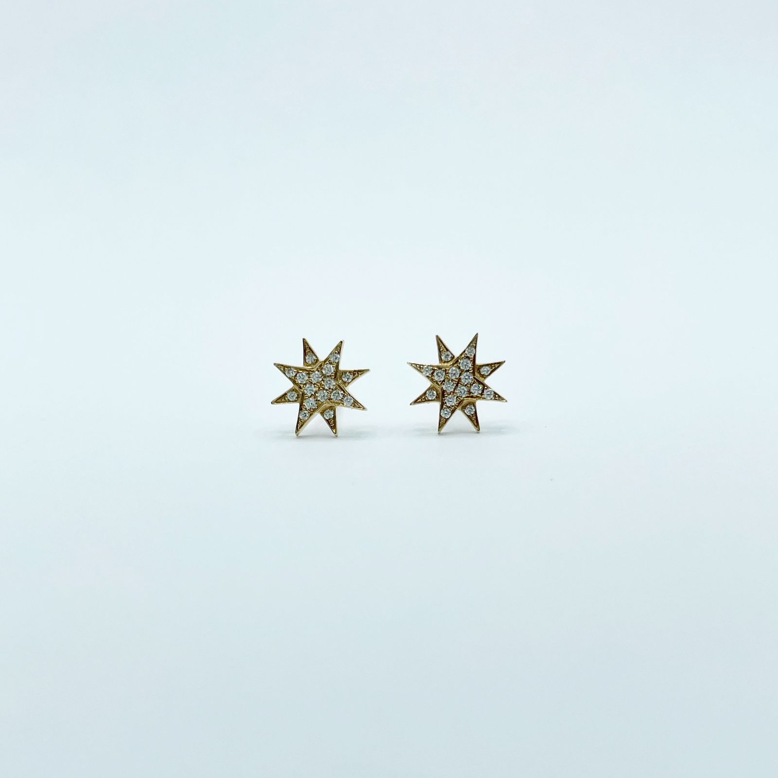 Aretes Estrella Con Diamantes