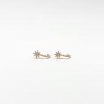 Arracada Media Estrella Con Diamantes