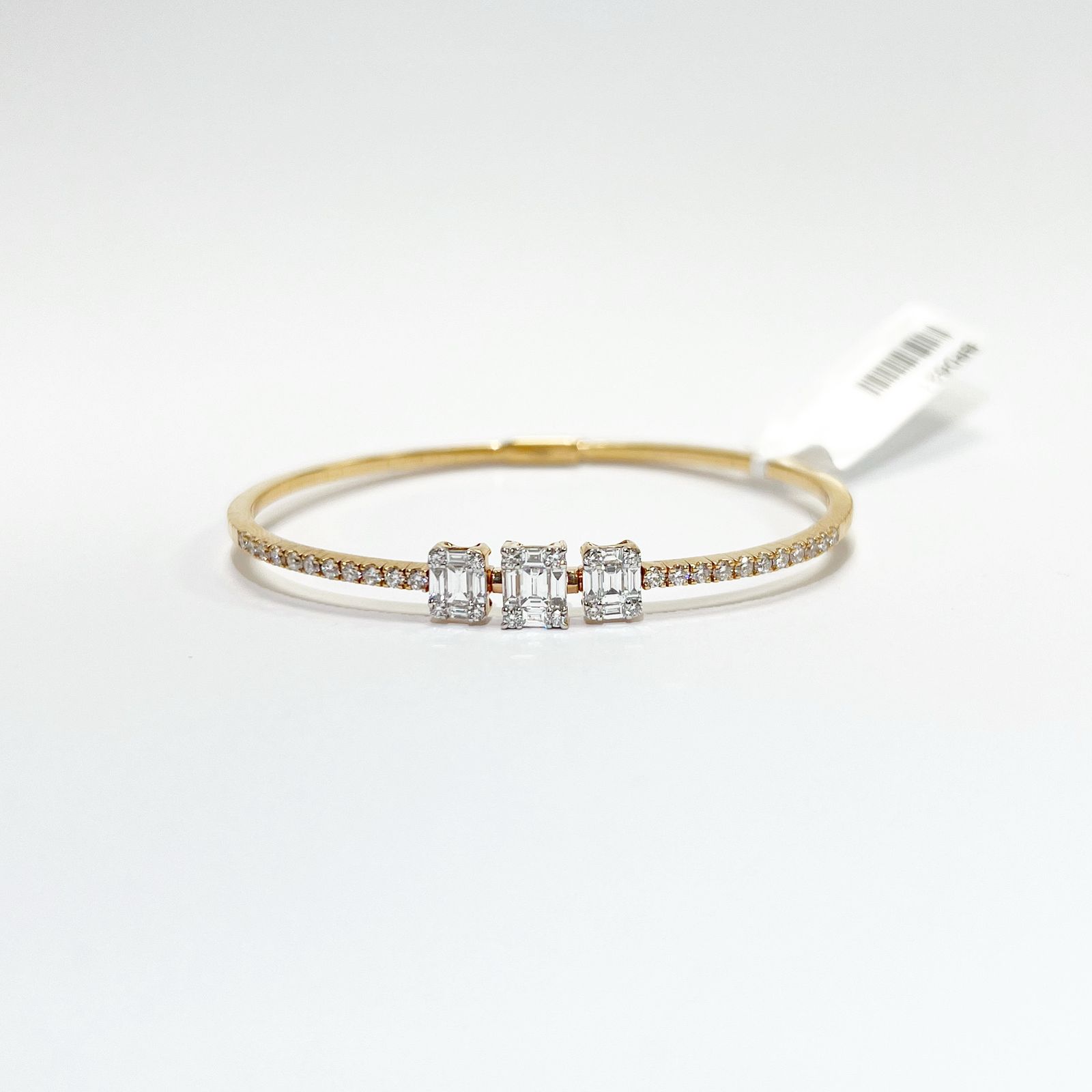Brazalete Cuadros De Diamantes Baguettes