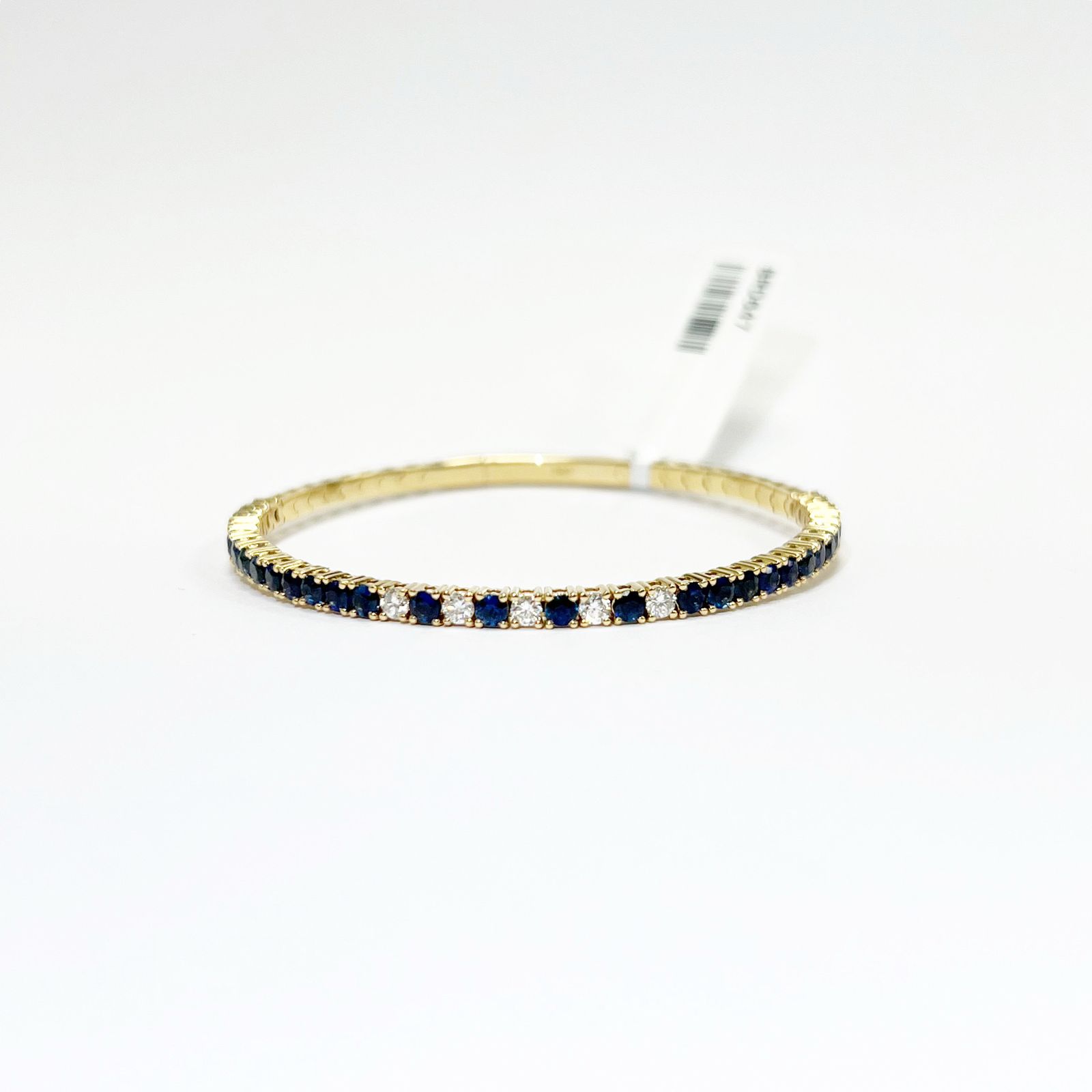 Pulsera Flexible De Zafiro Con Diamantes