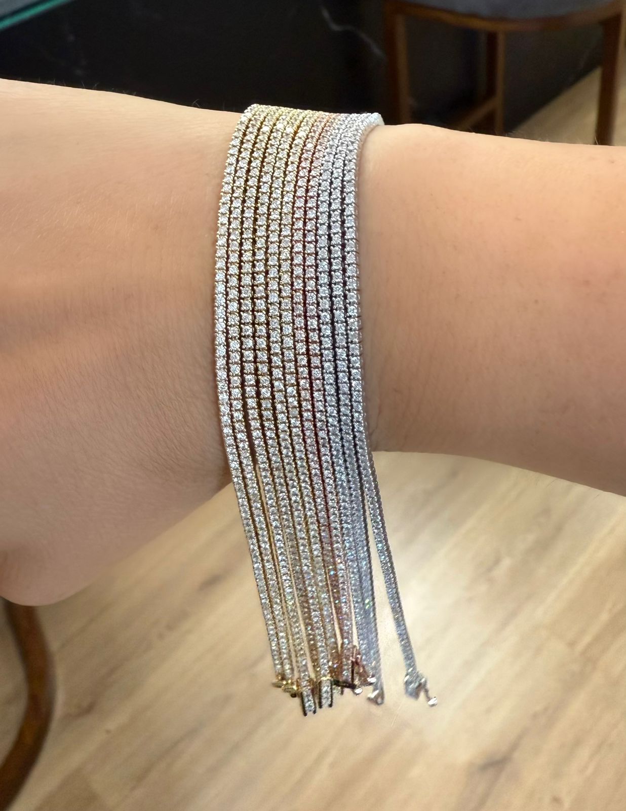 Pulsera Tennis De Diamantes