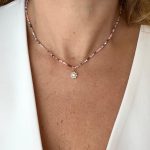 Collar Dije Flor Piedras Naturales