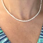 Collar Perla Redonda Chica 4.5 MM