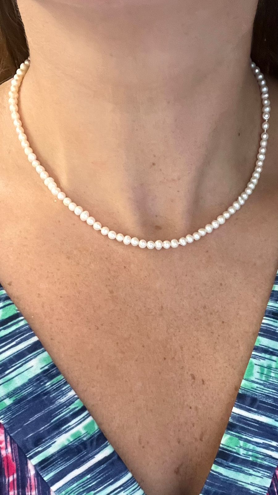 Collar Perla Redonda Chica 4.5 MM