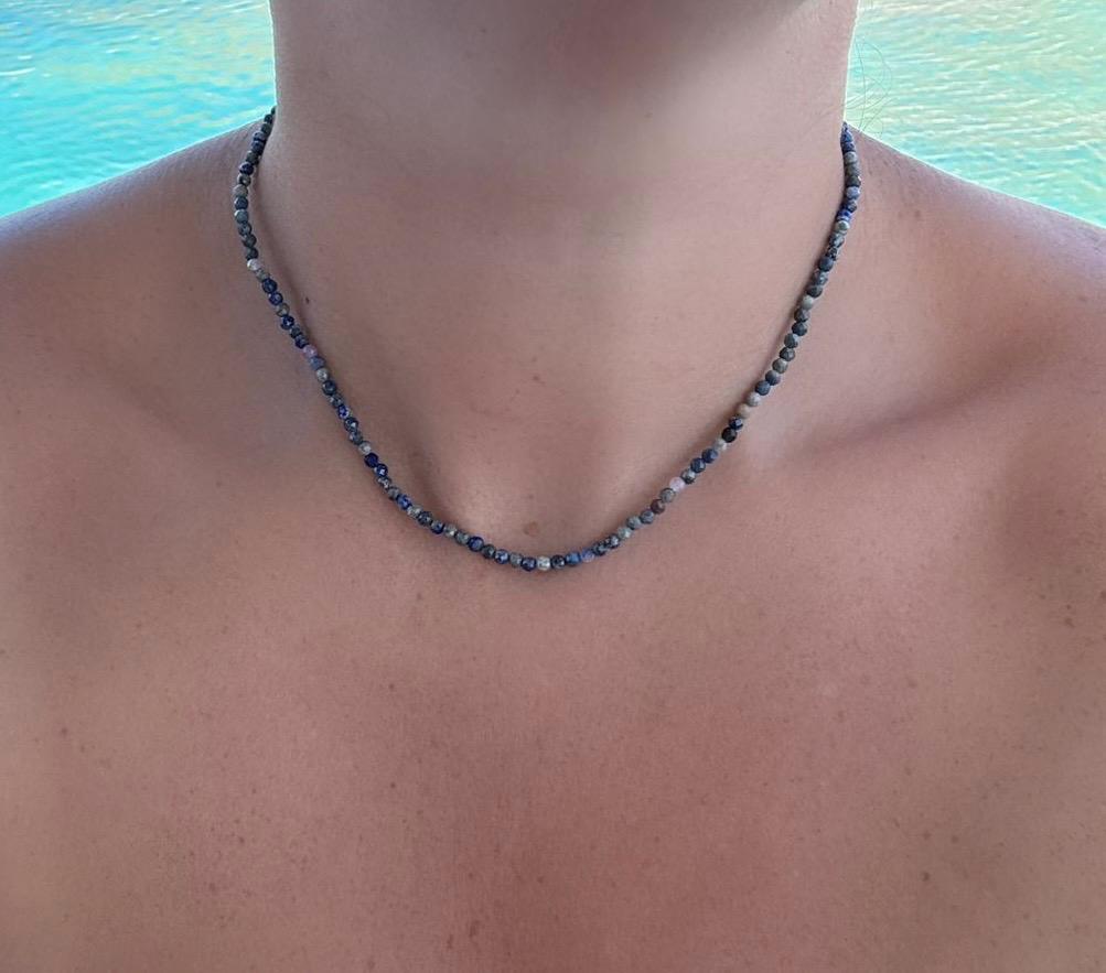 Collar Piedra Natural Broche Oro 10K