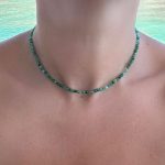 Collar Piedra Natural Broche Oro 10K