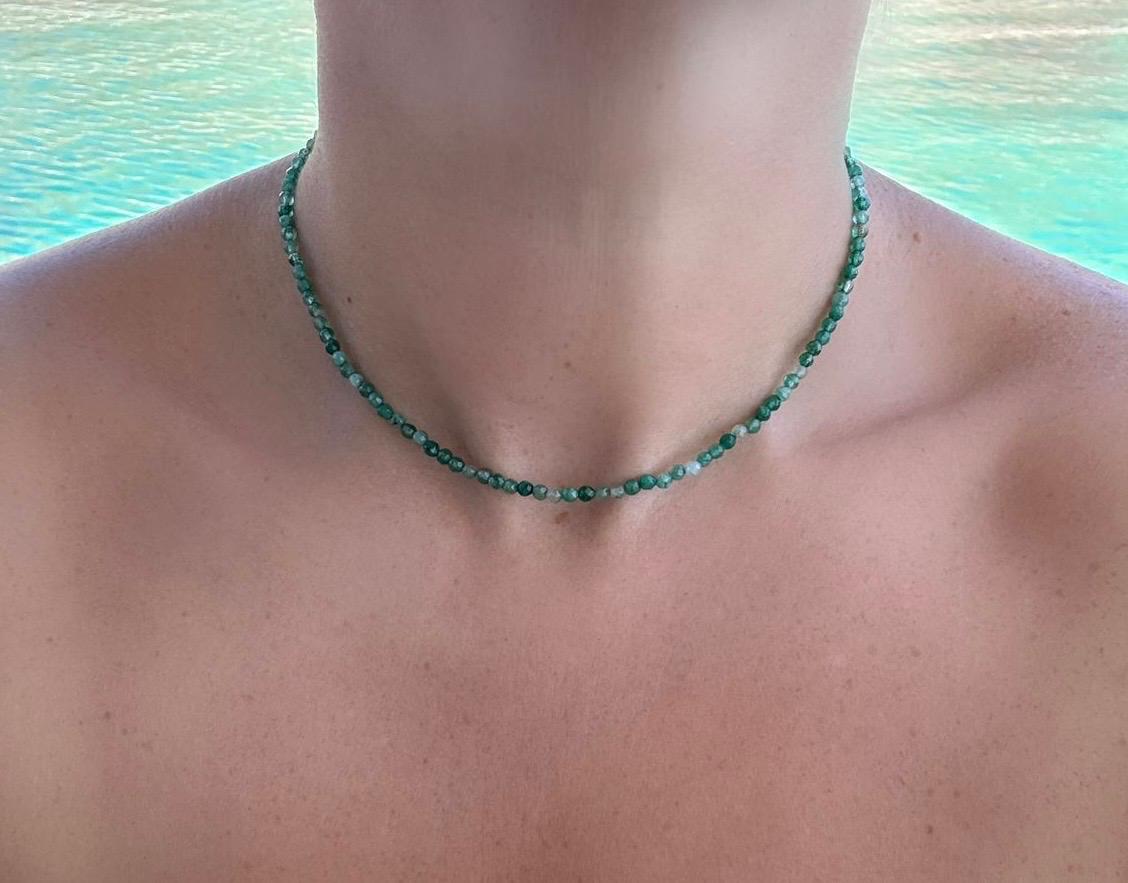 Collar Piedra Natural Broche Oro 10K