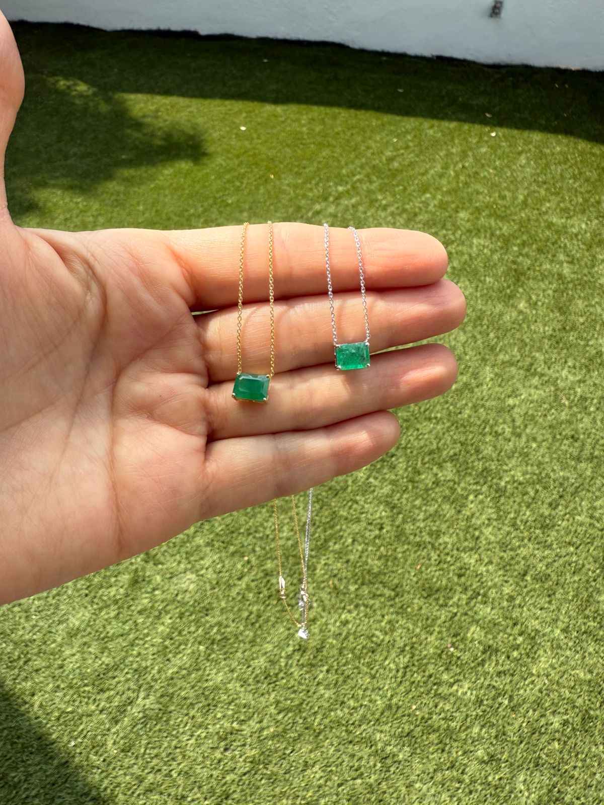 Collar Solitario De Esmeralda