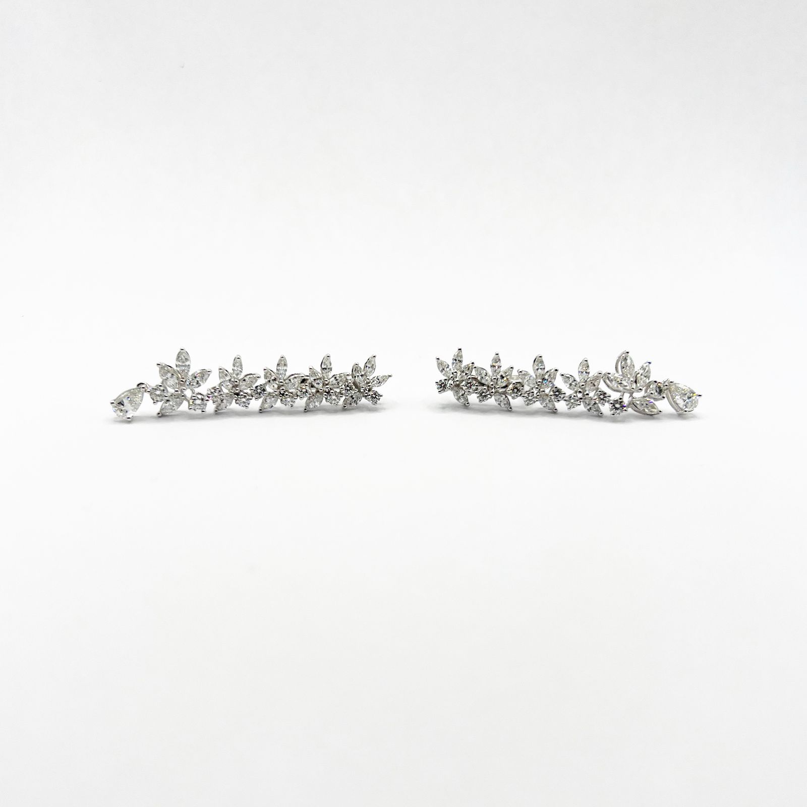 Aretes Largos De Gotas De Diamante