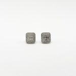 Aretes Cuadro De Diamantes Baguette