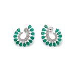 Aretes Abanico De Esmeraldas