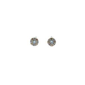 Aretes Redondos Mini Con Diamantes