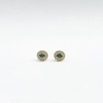 Aretes Oval Topacio London Con Diamantes