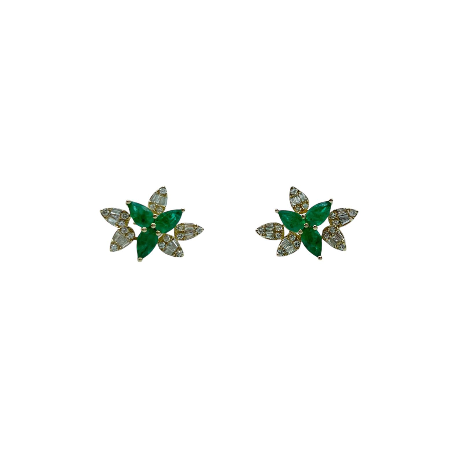 Aretes De Esmeralda Con Diamantes