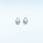 Aretes Gota Topacio Blanco