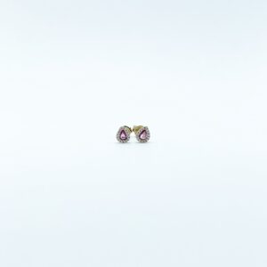 Aretes Gota Zafiro Rosa Mini