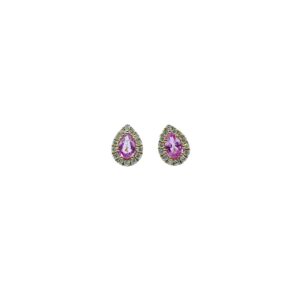 Aretes Gota Zafiro Rosa