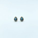 Aretes Gota Topacio London Blue
