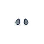 Aretes Gota Topacio Azul Con Diamantes Pave