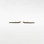 Aretes Bar Post Cuff De Diamante Negro