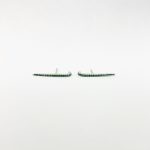 Aretes Bar Post Cuff De Esmeralda