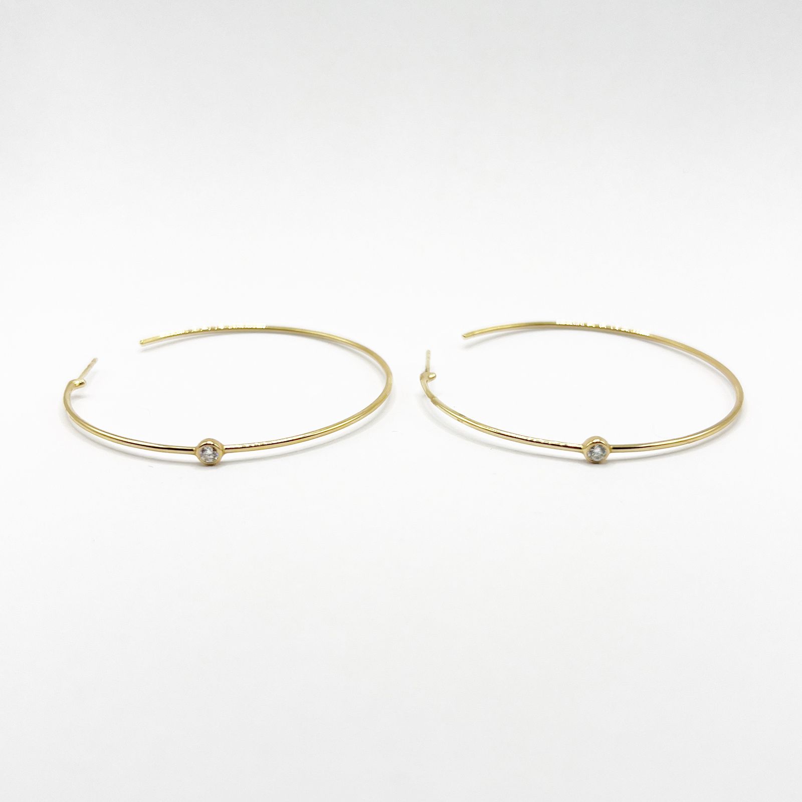 Arracadas Con Diamante Biselado