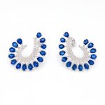 Aretes Abanico De Zafiros