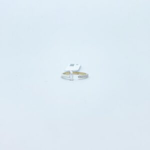 Anillo Esmaltado Con Diamante Baguette